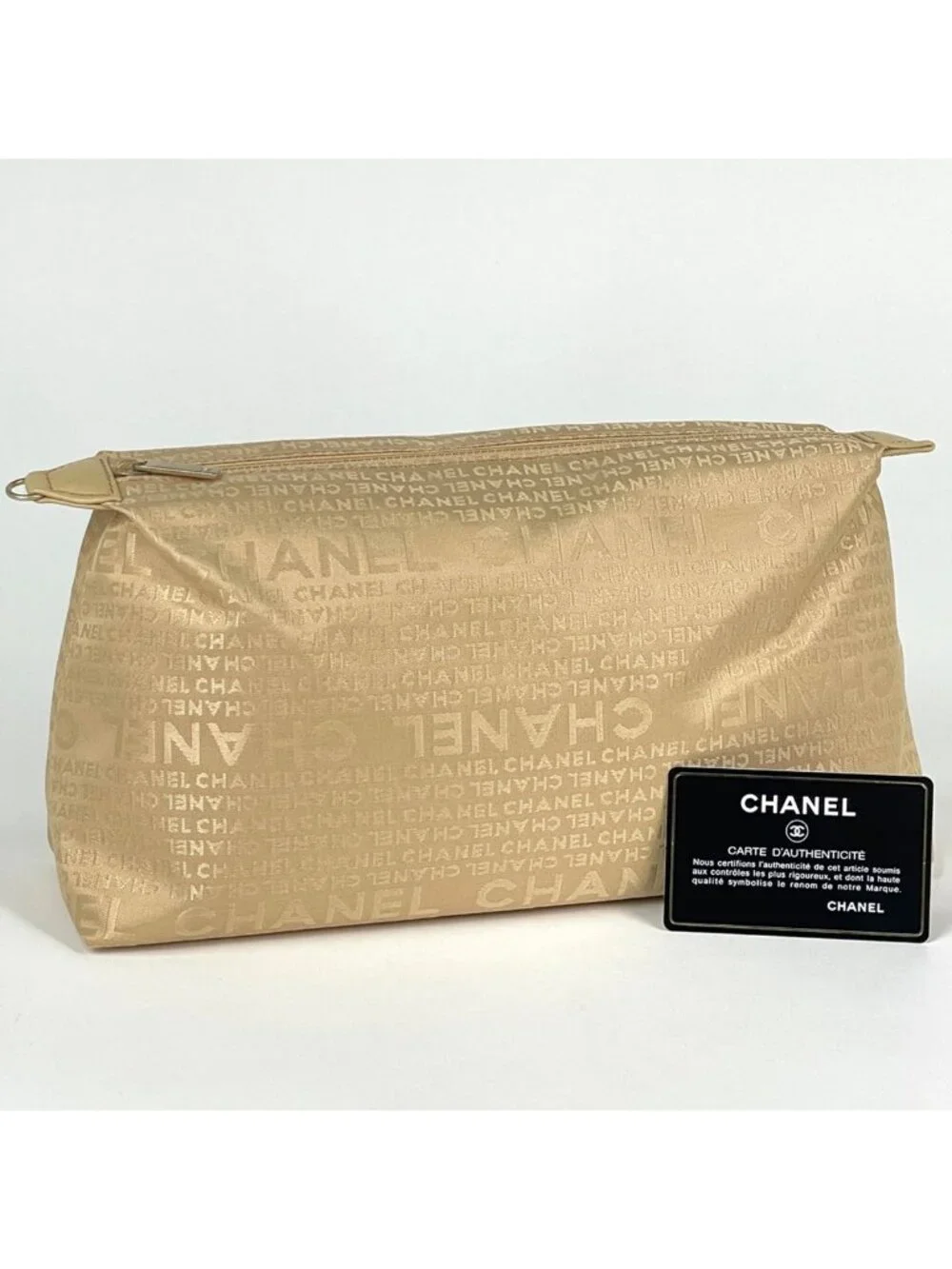Chanel Tote Bag Coco Cabas CC Logo Denim Navy